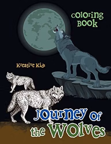 Journey of the Wolves Colouring Book by Traudl Wöhlke, Multicolour Paper Edition for Adults