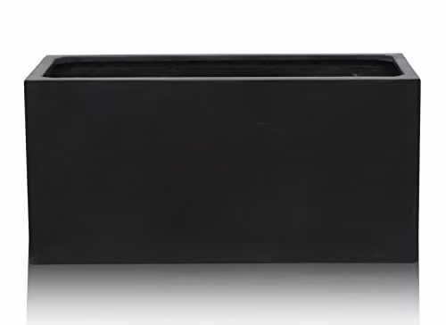 Primrose Polystone Rectangular Trough Planter Tub in Black and Grey W/D/H: 80 x 30 x 30 cm – 3