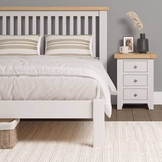 Seconique Windsor Low Foot End Bed in Ivory, King Size, W/D/H: 180 x 200 x 106.5 cm