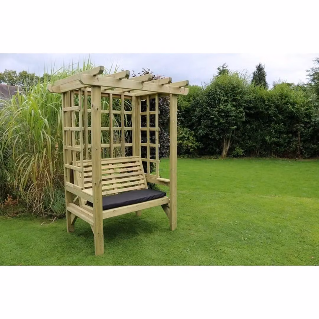 Churnet Valley Garden Furniture Ltd Beatrice 2 Seat Arbour in Brown with Included Cushions – 2