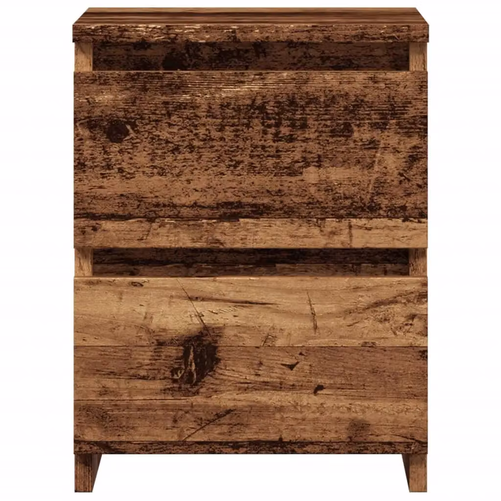 Berkfield Home Bedside Cabinet in Old Wood Brown, W/D/H: 30 x 30 x 40 cm – 4