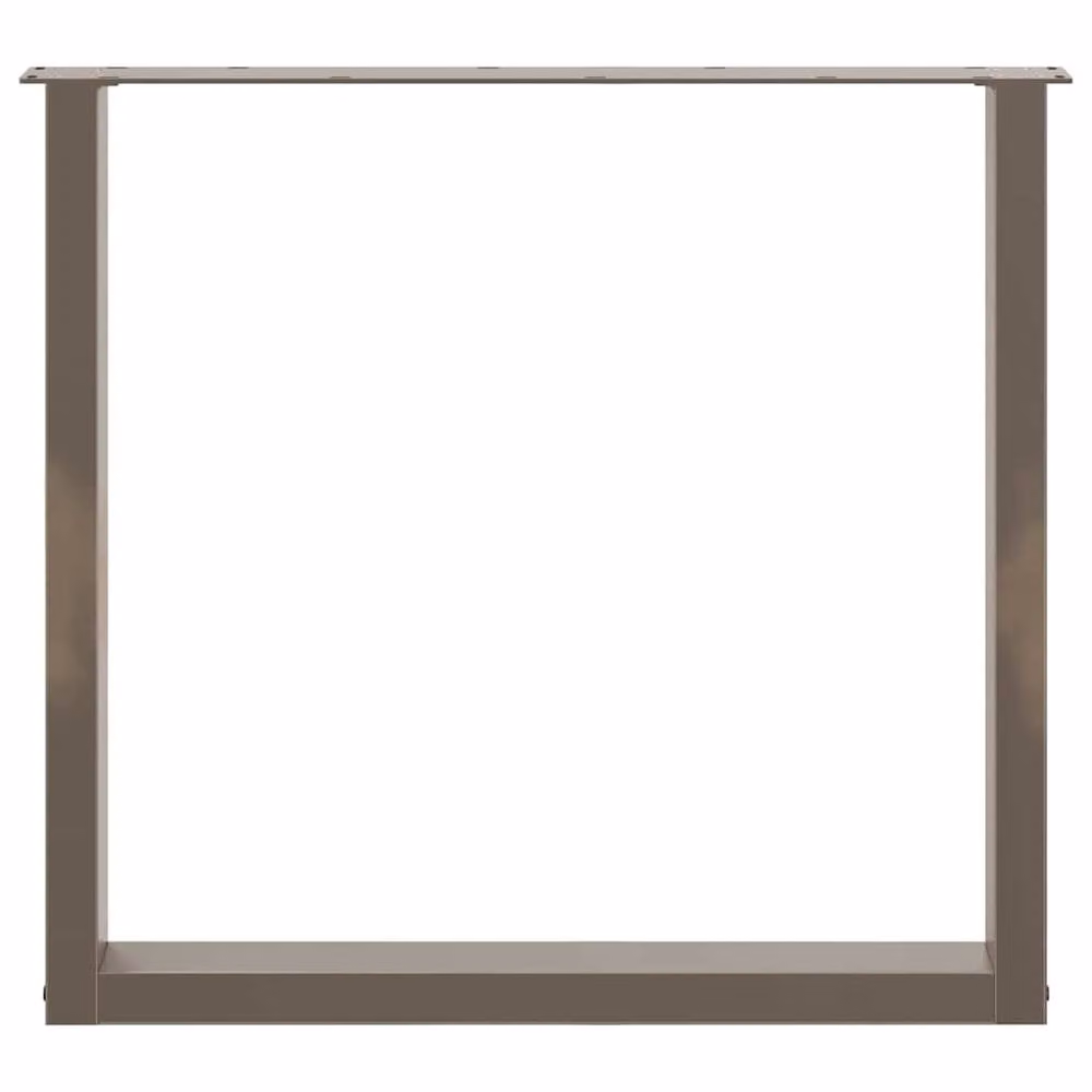 Berkfield Home U-Shaped Coffee Table Legs, 2 Pieces, Brown Steel, H: 90 cm, W: 72.5 cm, D: 72.5 cm – 3