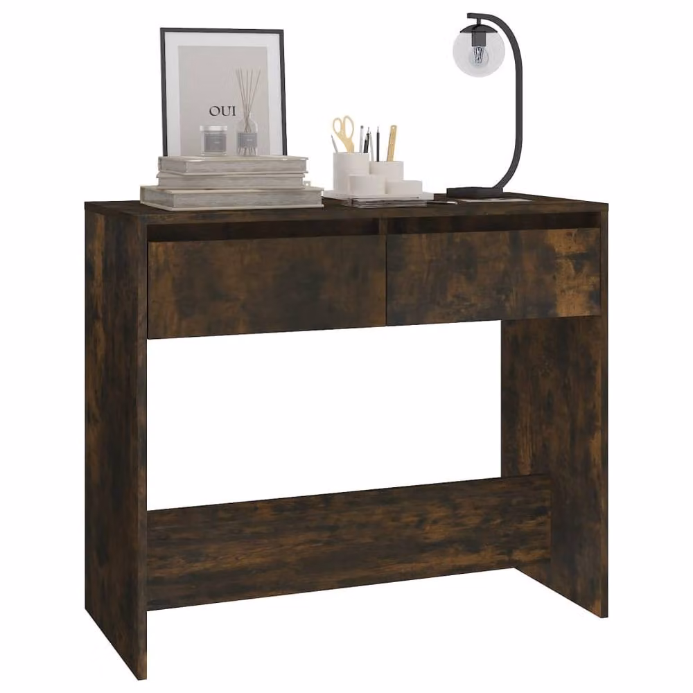 Berkfield Home Decorative Console Table in Smoked Oak Brown, W/D/H: 89 x 41 x 76.5 cm – 4