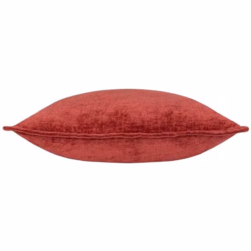 Evans Lichfield Buxton Red Chenille Reversible Square Cushion, W/D/H: 50 x 50 x 50 cm – 2