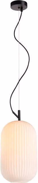 Netlighting Rues Slim Suspended Pendant Ceiling Light in Matt Black