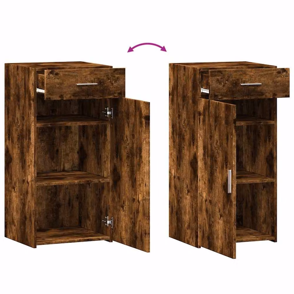 Berkfield Home Smoked Oak Sideboard in Brown, W/D/H: 45 x 42.5 x 93 cm – 4