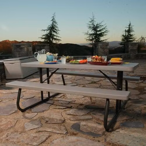 LIFETIME 22119 6 ft Picnic Table in Beige – 5