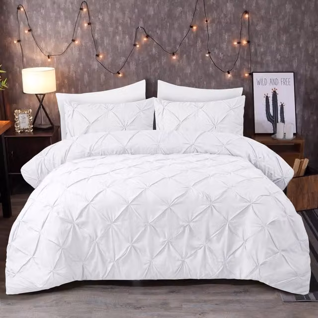 Cotton Passion White Microfibre Duvet Cover and Pillowcase Set, W/D/H: 90 x 200 cm and 50 x 75 cm