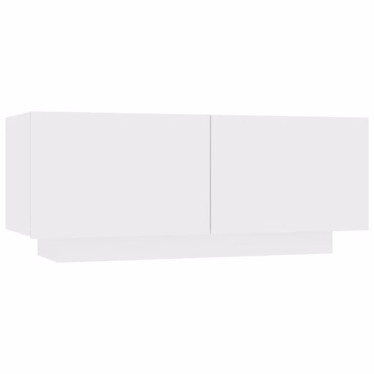 Berkfield Home White Bedside Cabinet in Engineered Wood W/D/H: 100 x 35 x 40 cm
