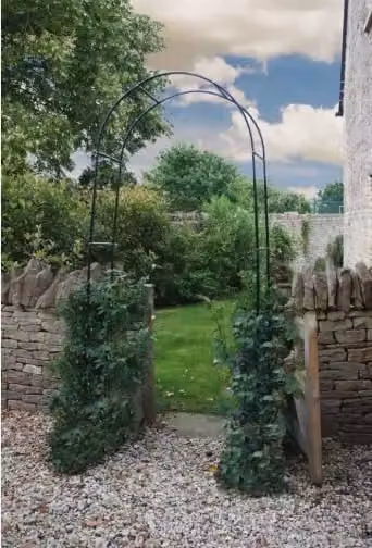 Marco Paul Heavy Duty Steel Garden Arch in Black, H 230 cm x W 200 cm x D 100 cm – 6