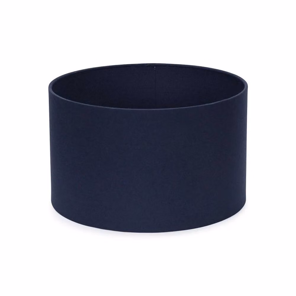 SPETLEK Navy Blue Fabric Cylinder Lampshade for Easy Fit Pendant Ceiling Lights – 5