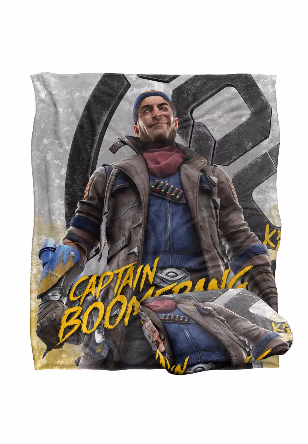 LOGOVISION Suicide Squad Kill The Justice League Boomerang Silk Touch Fleece Blanket, White, W/D: 152 x 127 cm – 6