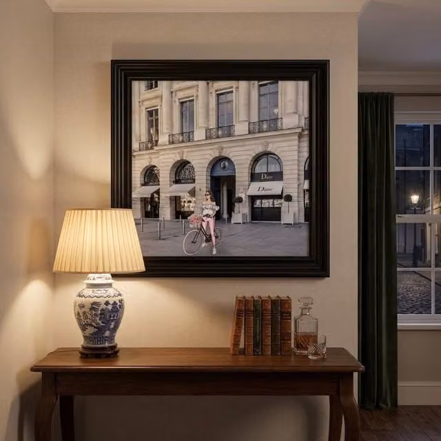 HOME LUXE INTERIOR Dior Joaillerie Black Step Frame Luxury Wall Art, W: 40 cm, H: 40 cm – 1