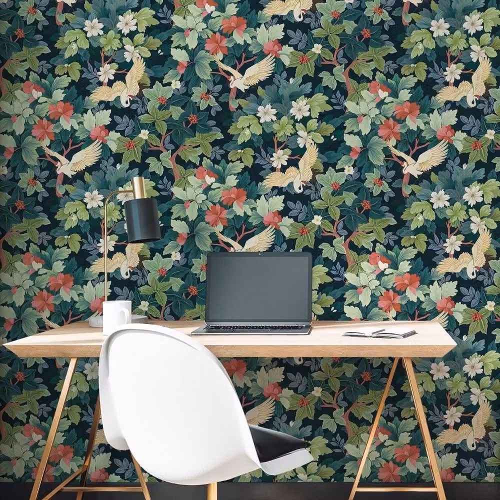 A.S. Création Pint Walls III Crane Textured Wallpaper in Blue – 2