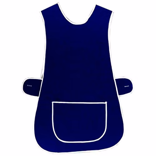 MyShoeStore Professional Tabard Apron with Front Pocket, Blue
