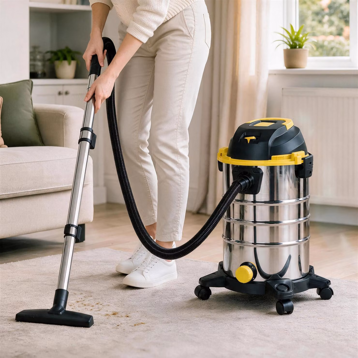 HOMCOM 1400W 3-in-1 Wet and Dry Vacuum Cleaner with Blowing Mode and 30L Stainless Steel Tank, Silver – 2