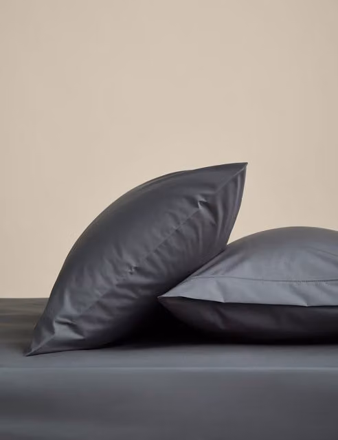 M&S 2 Pack Egyptian Cotton Pillowcases in Charcoal Grey