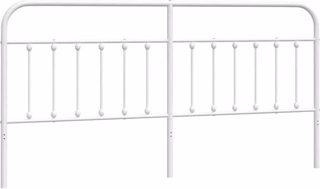 Berkfield Home Classic Metal Headboard in White, Width: 193 cm – 1