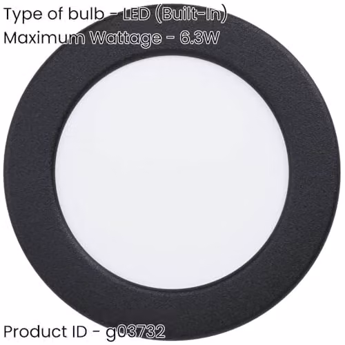 Loops Pack of 2 Black LED Ceiling Lights with Minimalist Design for Bedroom, Living Room or Home Office – 2
