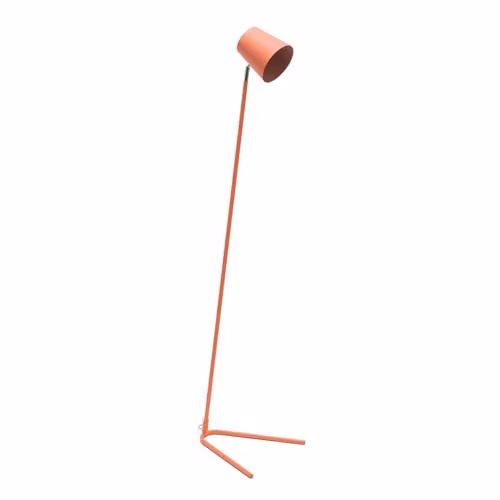 ValueLights Coral Metal Floor Lamp with Tapered Dome Shade and LED Bulb Included – 1