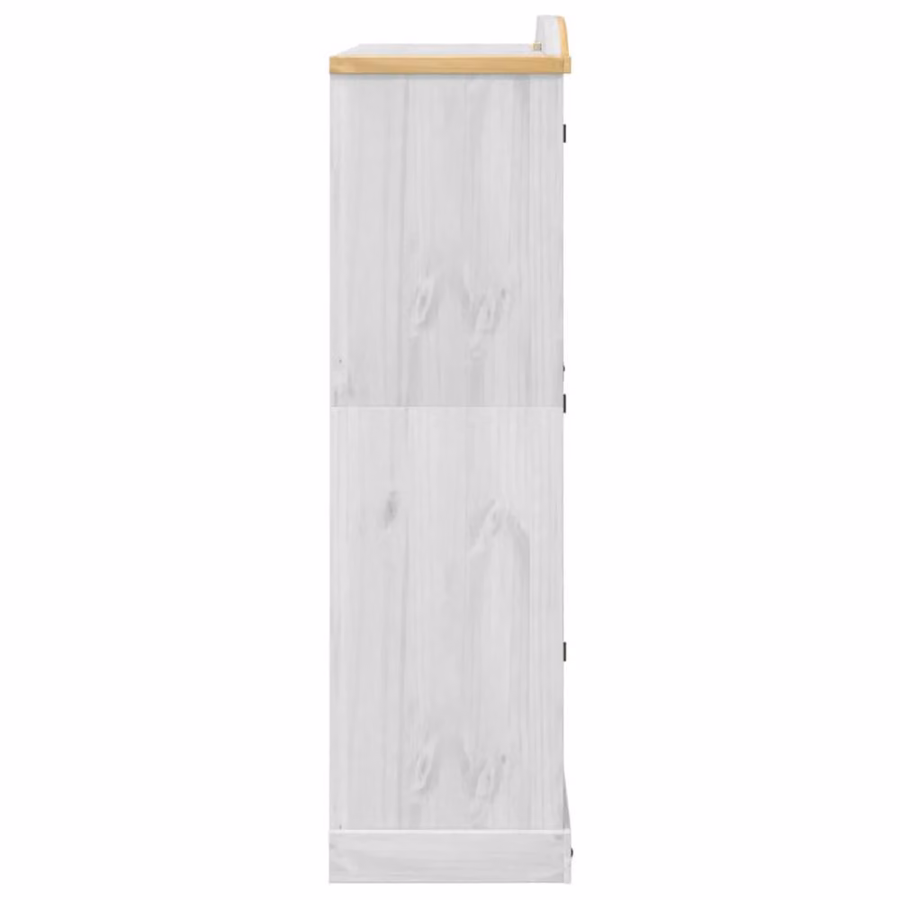 Berkfield Home Corona White Wardrobe in Solid Pine Wood, W/D/H: 151.5 x 52 x 186 cm – 3
