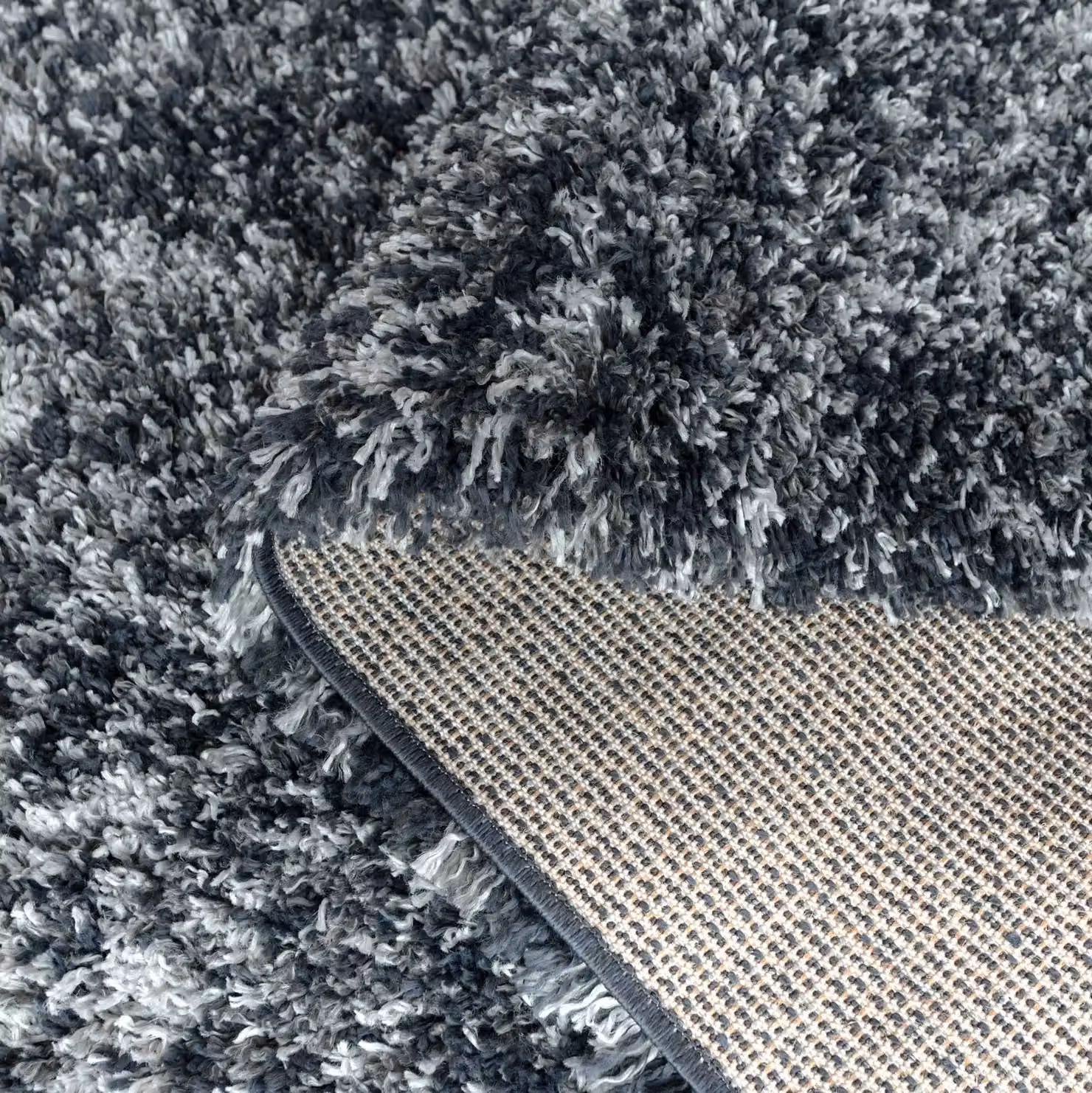 Kukoon Grey Charcoal Super Soft Shaggy Area Rug in Stone W: 200 cm, D: 290 cm – 5
