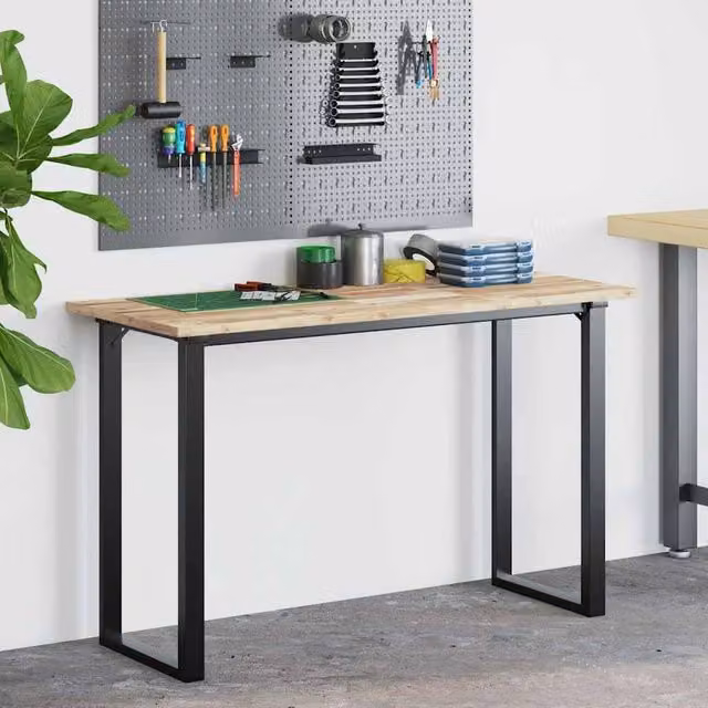 Berkfield Home Versatile Solid Wood Acacia Desk Top in Brown, W: 140 cm, D: 50 cm, H: 2 cm – 1
