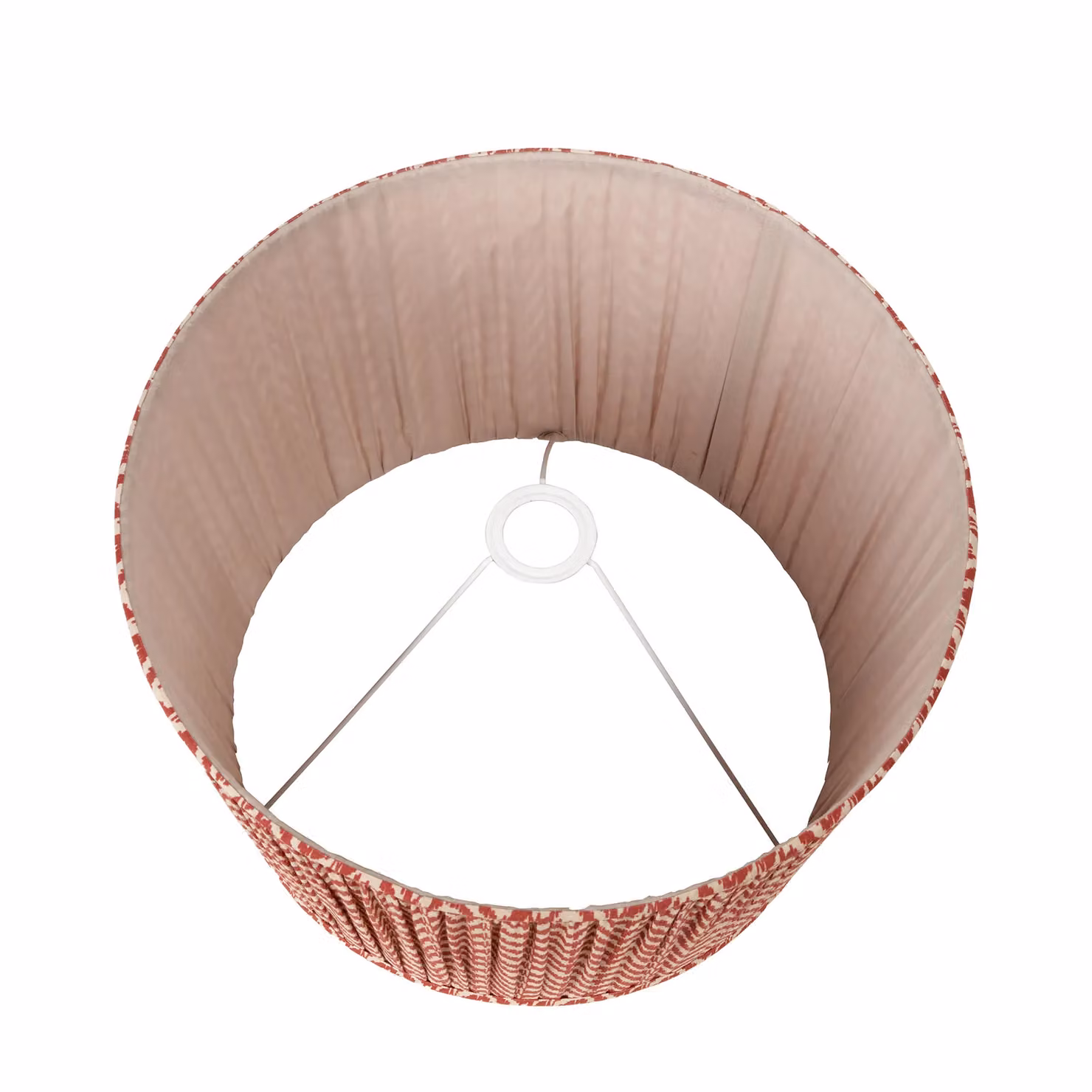 Ruma Red Chevron Tapered Pleat Fabric Lampshade for Table Lamps, Diameter: 45.72 cm – 3