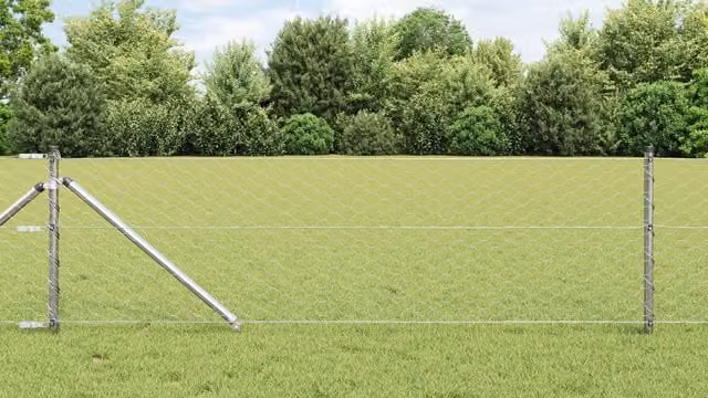 Berkfield Home Silver Galvanised Steel Hexagon Wire Mesh Fence, H: 60 cm x L: 50 m
