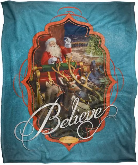 Warner Brothers Polar Express Silky Touch Super Soft Throw Blanket in White, W/D: 152 x 127 cm – 1