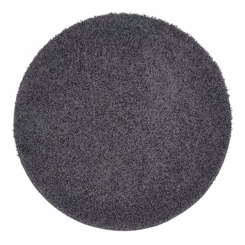 My Mat Grey Round Non-Slip Washable Shaggy Pile Rug, Diameter: 100 cm – 1