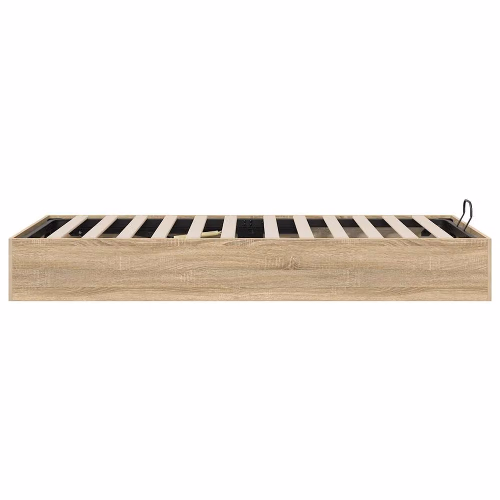 Berkfield Home Sonoma Oak Ottoman Bed Frame, Brown, W/D/H: 200 x 80.5 x 25 cm – 2