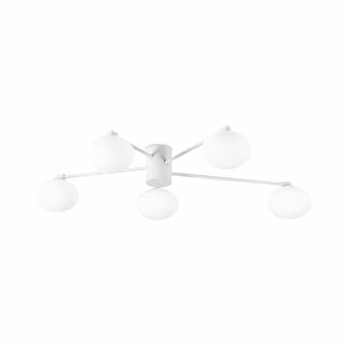 Ideal Lux Hermes 5 Light Globe Ceiling Light White W: 90 cm