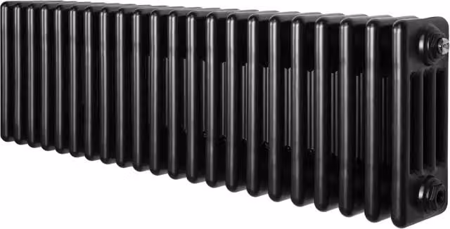 Monstershop Traditional 4 Column Steel Radiator, Black, H: 101.0 cm, W: 30.0 cm, D: 10.1 cm