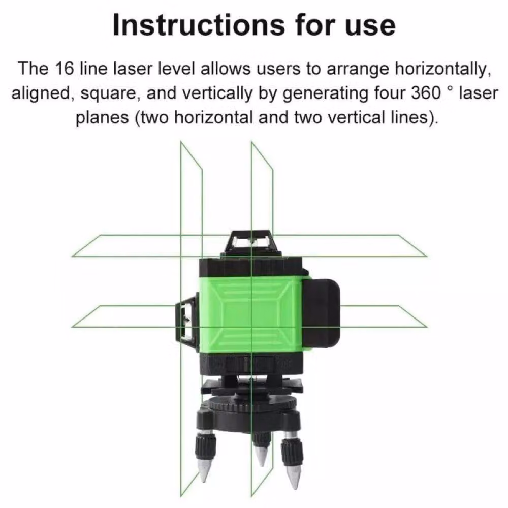 EONLION 4D 16 Line Green Laser Level 360 Degree – 5