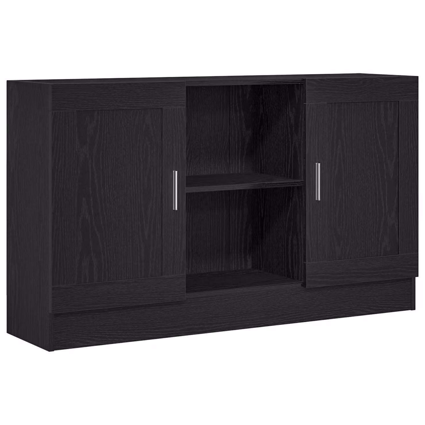 Berkfield Home Black Oak Sideboard in Black MDF, W/D/H: 120 x 30.5 x 70 cm – 2