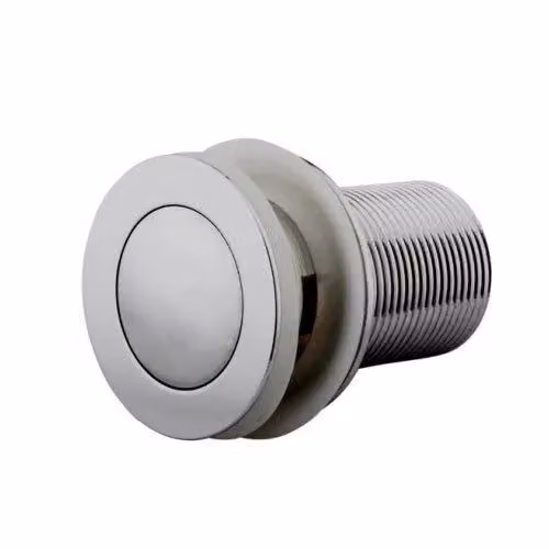 Nes Home Slotted Pop Up Basin Sink Waste with Click Clack Push Button Plug in Chrome Silver – 2