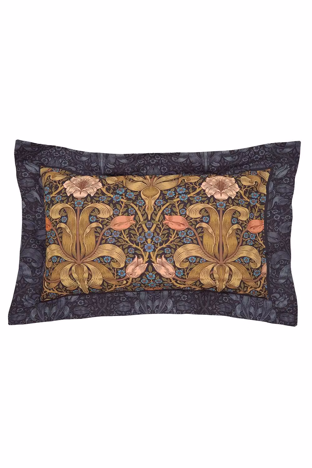Morris & Co Spring Thicket Floral Cotton Percale Duvet Cover and Pillowcase Set in Blue and Multicolour, W/H: 90 x 200 cm – 2