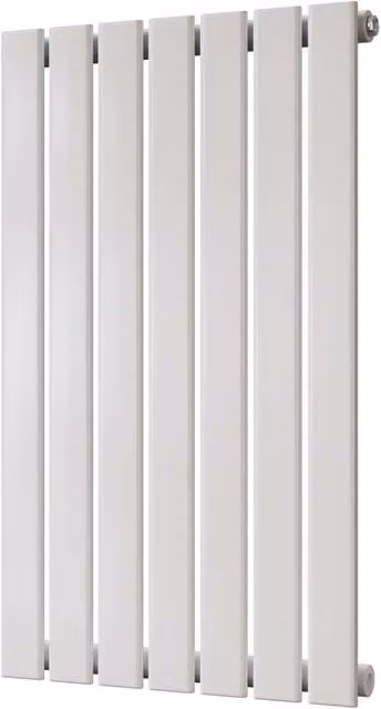 Typhoon White Vertical Single Panel Steel Radiator, W: 47.6 cm, H: 80 cm