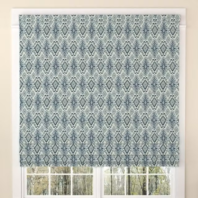 ANTE DECOR Lombok Made To Measure Blackout Roman Blind in Duckegg Blue
