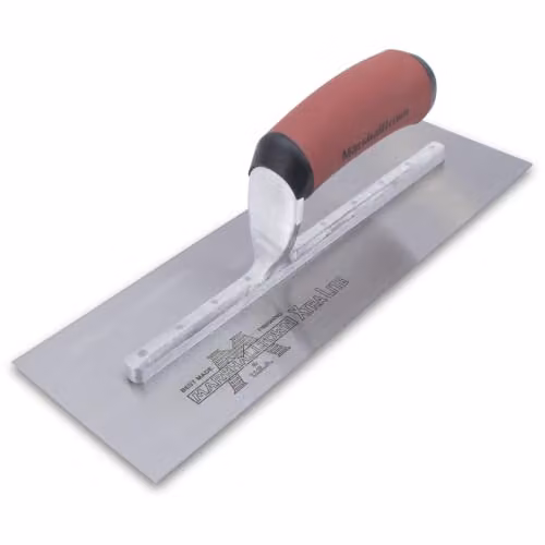 Marshalltown Stainless Steel Plasterer's Finishing Trowel with DuraSoft Handle, Silver and Multicolour, W: 33 cm x H: 13 cm – 1