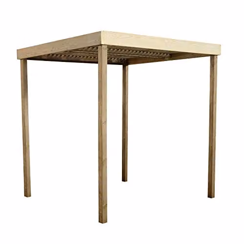 Forest Garden Modular Wood Pergola in Brown, W: 197 cm, D: 204.5 cm, H: 197 cm – 1