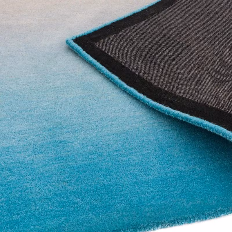 The Rug Shop UK Blue Handmade Modern Plain Wool Rug, W: 70 cm, L: 240 cm – 3
