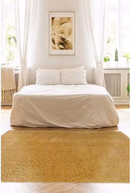 Melrose Interiors Super Soft Cosy Terra Area Rug in Yellow and Orange, W: 120 cm, L: 170 cm