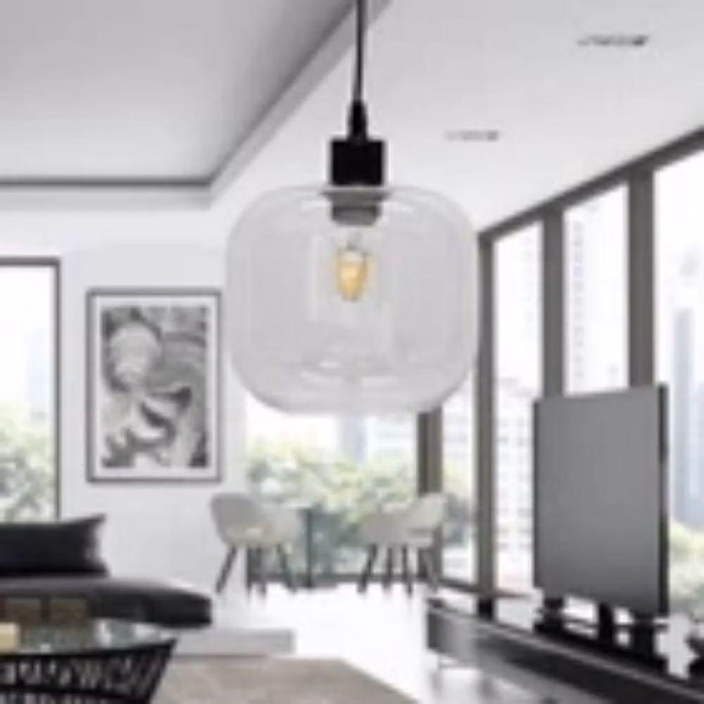 Havendro Modern Round Clear Glass Easy Fit Pendant Ceiling Lightshade – 2