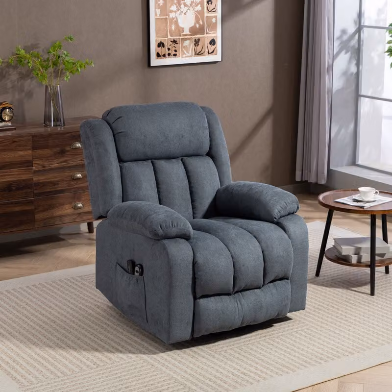 HOMCOM Power Lift Recliner Chair with Massage in Grey – 2