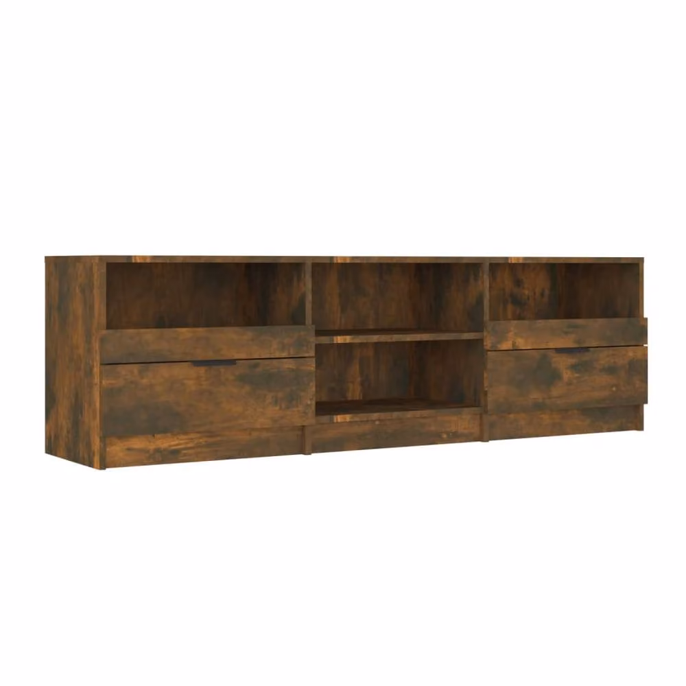 Berkfield Home TV Cabinet in Smoked Oak Brown, W/D/H: 150 x 33.5 x 45 cm – 2