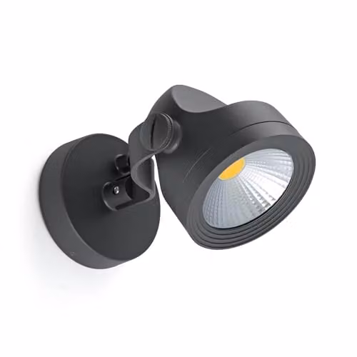 Faro Barcelona Alfa 70025 Adjustable LED Floodlight in Grey Aluminium and Transparent Glass
