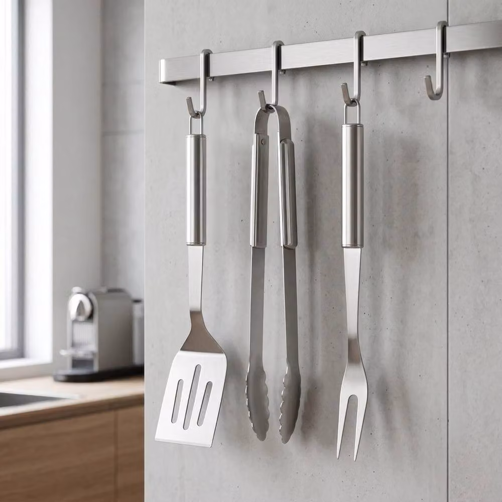 Havendro 3 Piece Stainless Steel BBQ Utensil Set in Silver – 4