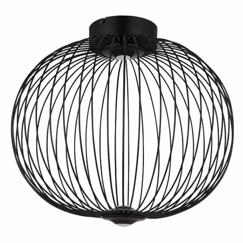 Globo Lighting Galway LED Sphere Ceiling Light, Black, Diameter: 50 cm – 1